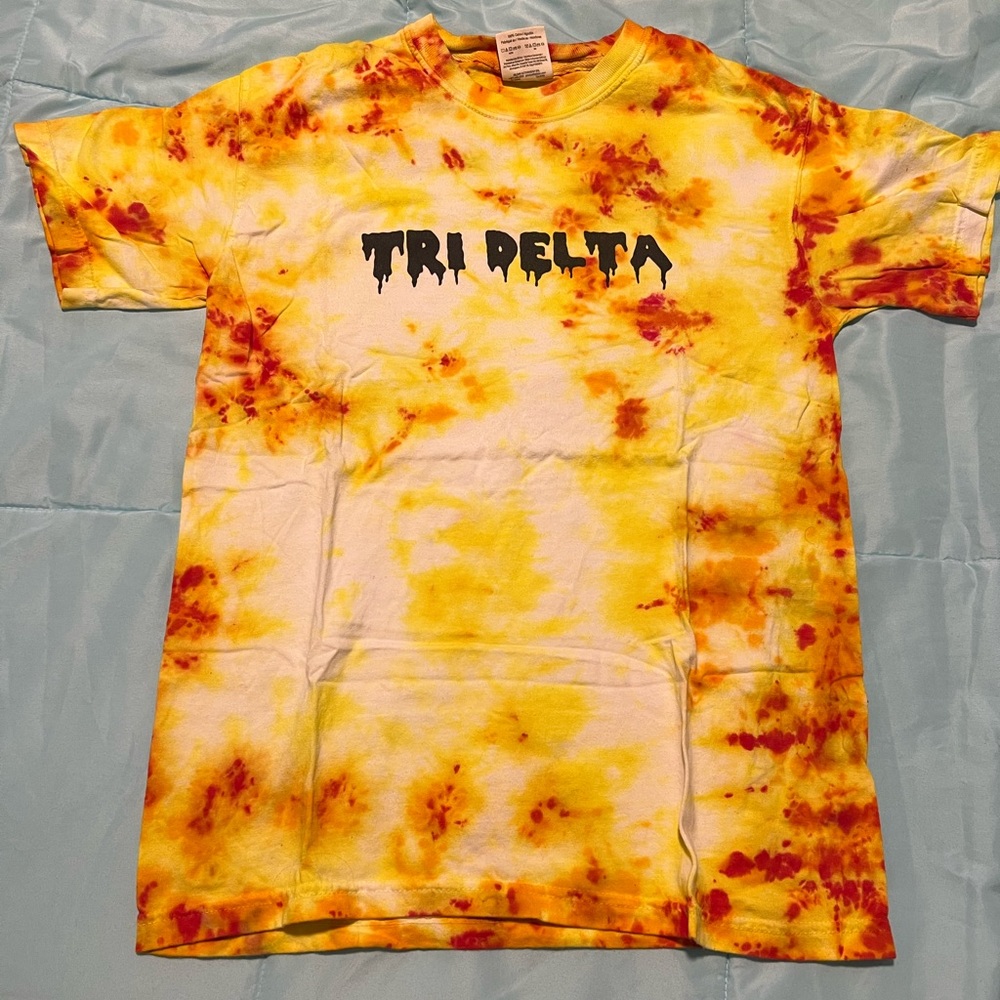 Tie-dye tri delt T-shirt